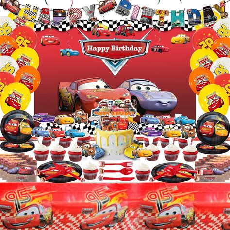 Buy Mcqueen Birthday Party Supplies Lightning Mequeen Birthday Party