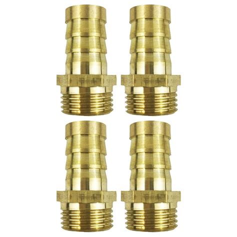 Minxio 4PCS Brass Hose Fitting Adapter 3 4 NPT Male TO 3 4 Barb