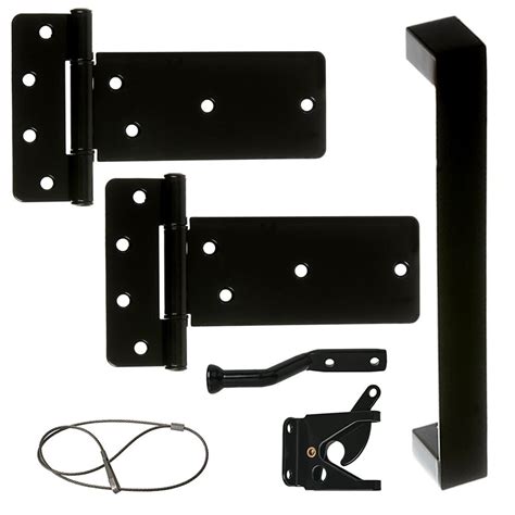 Everbilt Modern Deluxe Gate Kit In Black 5pcs The Home Depot Canada