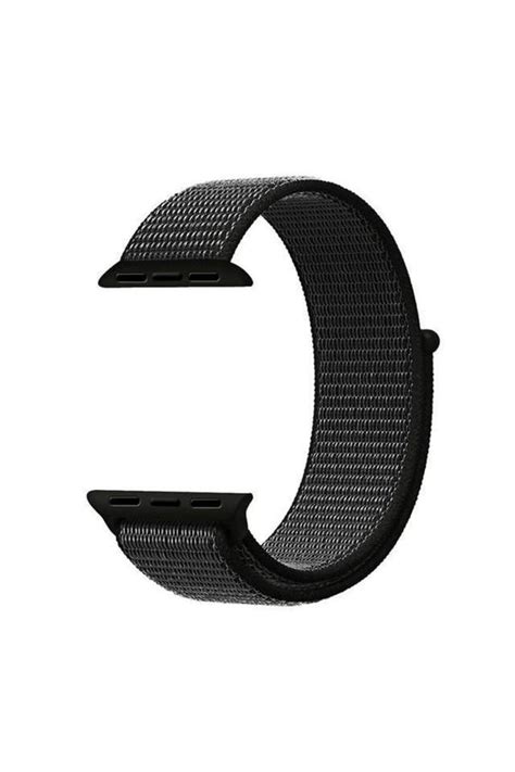 Microsonic Apple Watch Ultra 2 Hasırlı Kordon Woven Sport Loop Siyah