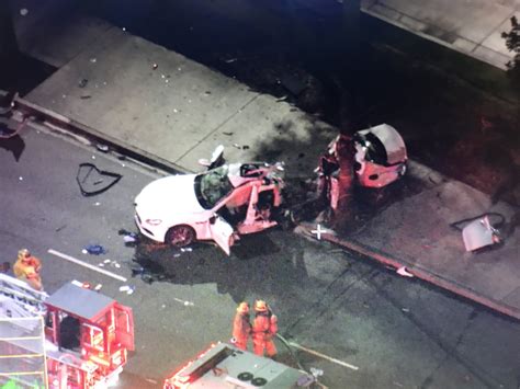 Man In Maserati Killed In Long Beach Crash Where Car Split In Two Is