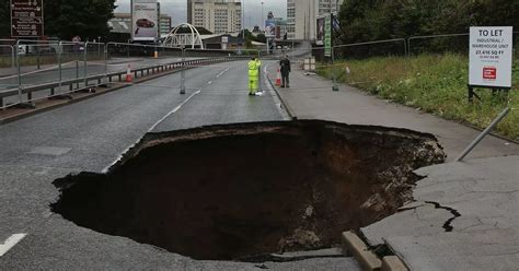 Mancunian Way Sinkhole Collapsed Road Becoming Tourist Attraction As