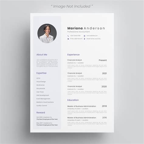 Free Vector Professional Modern And Minimal Resume Or Cv Template