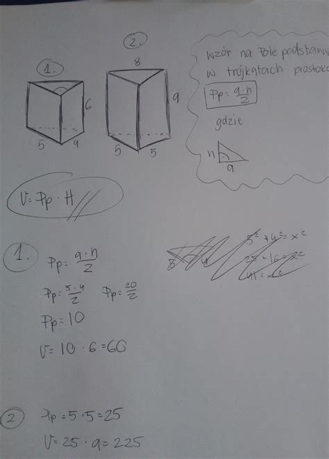 Oblicz Obj To Narysowanych Graniastos Up W Prostych Rysunki Pokazane
