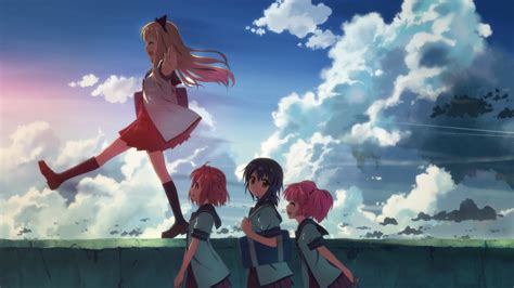 Hintergrundbilder Anime Mädchen Himmel Wolken Schuluniform Yuru