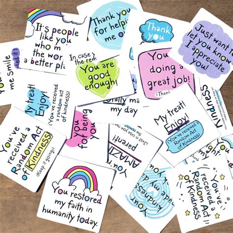 Printable Random Acts Of Kindness Cards Raok Pay It Etsy