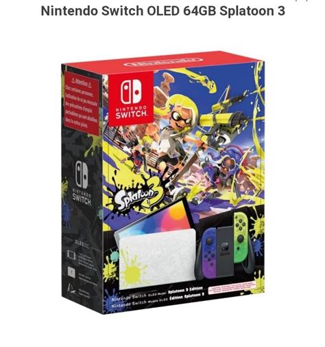 Nintendo Switch Oled Splatoon Leia Descri O Mafamude E Vilar Do