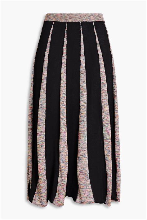 Boutique Moschino Space Dyed Ribbed Knit Midi Skirt The Outnet