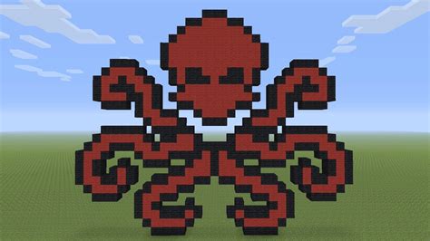 Minecraft Pixel Art Hydra Logo Youtube