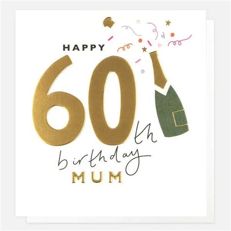 Happy 60th Birthday Mum Card Paper Tiger