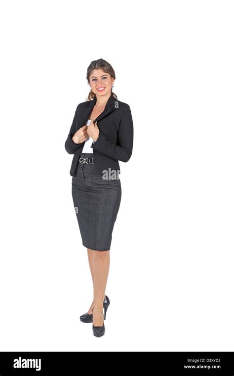 Young and attractive business woman standing Stock Photo - Alamy