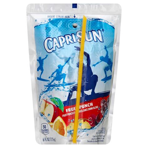 Kraft Capri Sun Fruit Punch Flavored Juice Drink Blend 6 Ounce 10