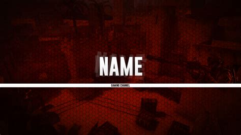 Free Red Gaming YouTube Banner Template | 5ergiveaways