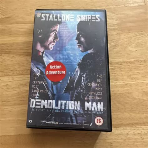 DEMOLITION MAN VHS Big Box Ex Rental Sylvester Stallone Wesley