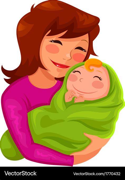 Mother And Baby Royalty Free Vector Image Vectorstock