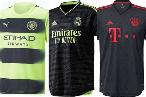 Así son las terceras equipaciones de los equipos europeos Con las