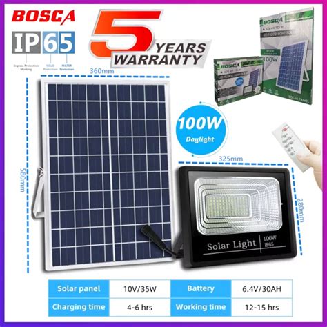 Bosca Solar Floodlight 5 Years Warranty Lazada PH