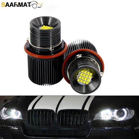 2pcs Bright 80W LED Angel Eyes Marker Lights Bulbs Lamp For BMW E87 E39