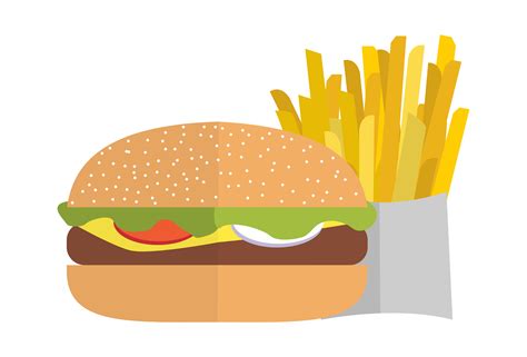 Free Clipart With Burgers And Fries