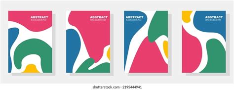 Set Colorful Abstract Cover Backgrounds A Stock Vector Royalty Free