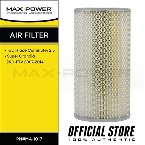 Roadfit Max Power Air Filter For Toyota Hiace Commuter Super