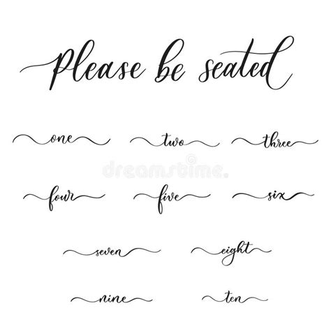 Find Your Seat Hand Drawn Modern Calligraphy Inscription For Wedding