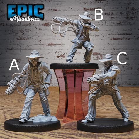 Gatling Sheriff Epic Miniatures 28mm 32mm Fantasy Wild West Cowboy