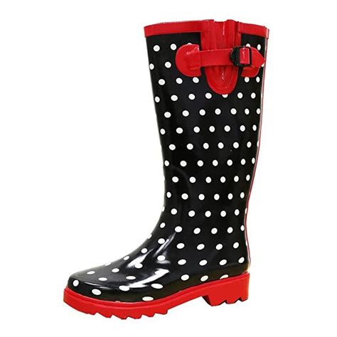 Fashion Custom Logo Wellington Boots Pure Rain Boots With Side Buckle