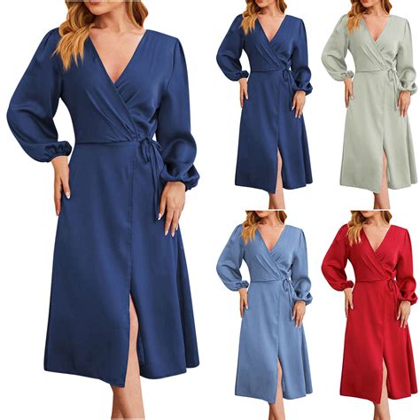 Akafmk Summer Dresses For Women 2024womens Casual Dresses Long Sleeve Midi Dressspringsummer