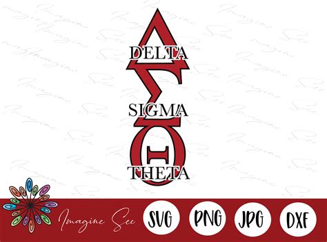 Stacked Delta Sigma Theta Sorority Svg Greek Letters Png Etsy