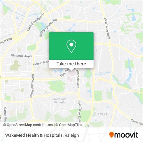 How to get to WakeMed Health & Hospitals in Raleigh by bus?