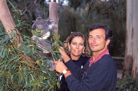 Riccardo Patrese With His Wife Suzie With A Koala Bear Australia