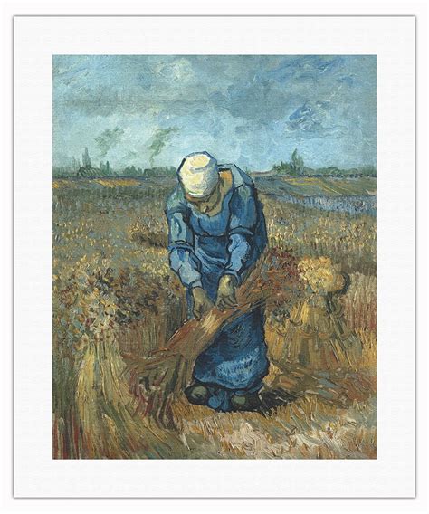 Peasant Woman Binding Sheaves After Millet Saint R My De Provence