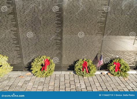 Names on Vietnam War Veterans Memorial in Washington DC, USA Editorial ...