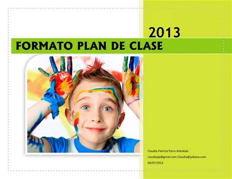 Formato Plan De Clase Por Claudia Parra Ppt