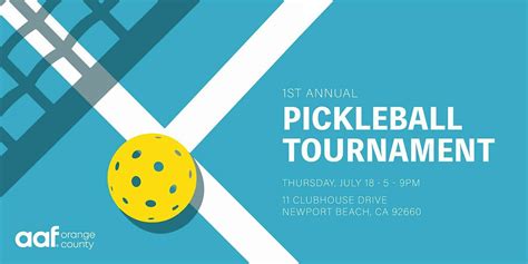 1st Annual Aaf Pickleball Tournament The Tennis And Pickleball Club At