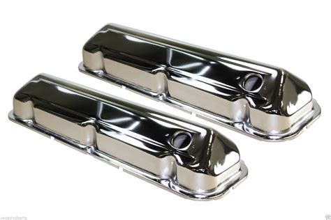 Chrome Steel Stamped Valve Covers Ford Cid Engines Big Block