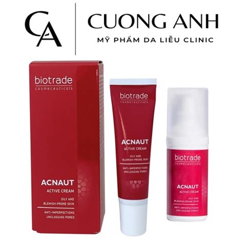 Kem chấm mụn Biotrade Acnaut Active Cream giảm mụn trắng sáng da giảm