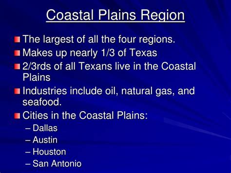 Ppt The 4 Natural Regions Of Texas Powerpoint Presentation Id 5887729