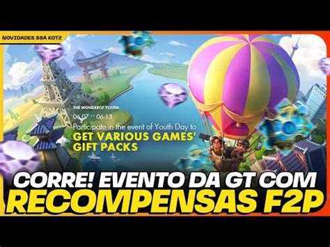 CORRE NOVO EVENTO DA GT DANDO MUITAS RECOMPENSAS GRÁTIS SAIBA COMO