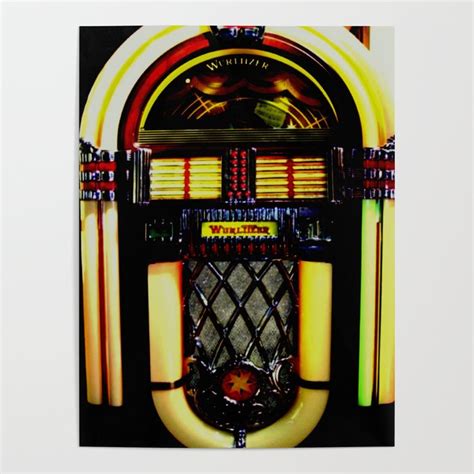 Wurlitzer Jukebox Poster By Chris Landscape Images Designs Society6