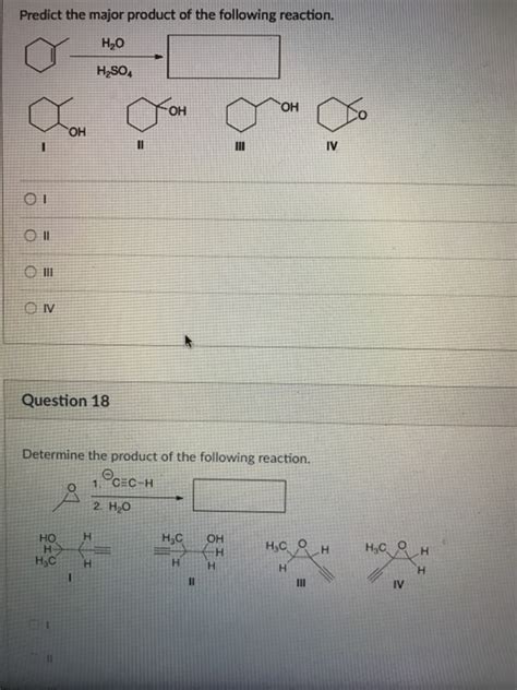 Solved Predict The Major Product Of The Following Reaction