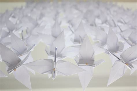 500 Cranes 25 Strings Strands 20 Each White Origami Paper Crane