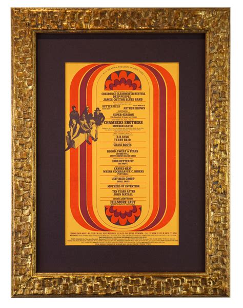 Fillmore East Large Handbill 1968 1969 Band Items Bahr Gallery