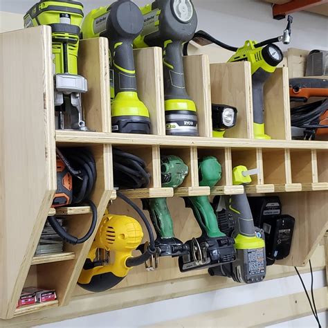 Power Tool And Battery Charging Station I Made Rwoodworking