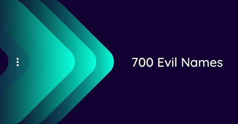 700 Evil Names for Villains and Antagonists in Your Story