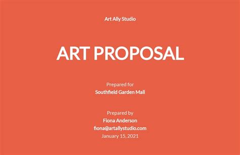 Art Proposal Template