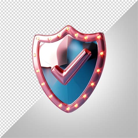 Premium PSD 3d Shield Icon Isolated On White Background