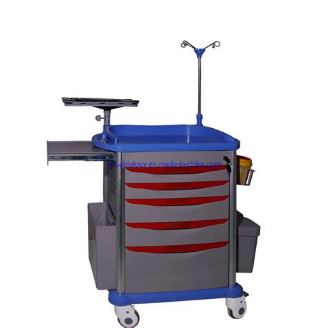 Hospital Cart ABS Medical Trolley And Emergency Treatments Trolley