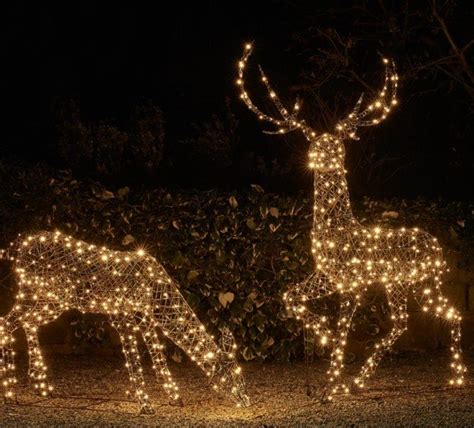 Dekoracje Wi Teczna Rattan Led Renifer Duo Ojciec I Matka V Inna